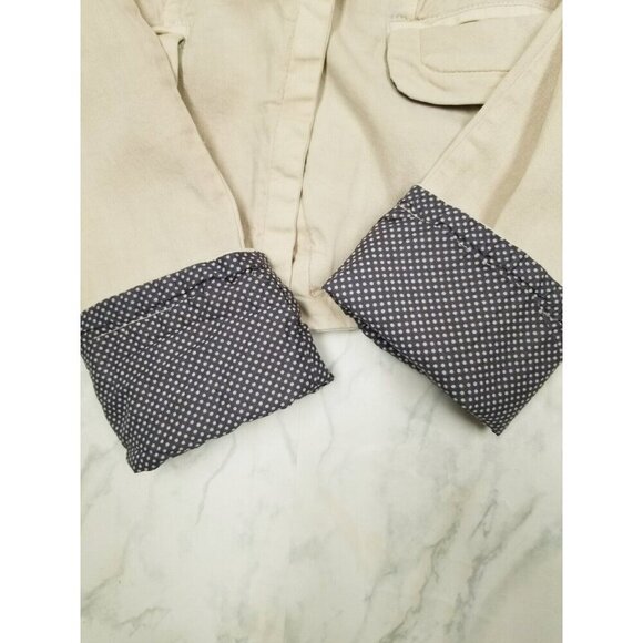 Zara TRF Chic Femme Beige Blazer Jacket With Rosette & Polka Dot Trim Size S - Picture 10 of 12